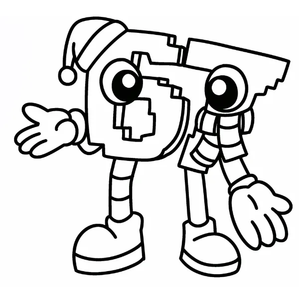 Tranh tô màu Steal a Brainrot Noël