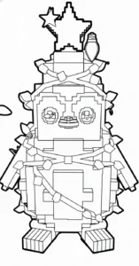 coloriage Brainrots Noel pour enfant a imprimer gratuit