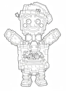 coloriage Brainrots Noel et apprentissage