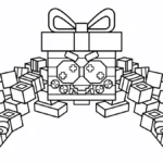 imprimer coloriage Brainrots Noel gratuit