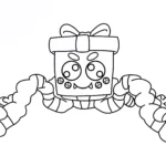 image de coloriage Brainrots Noel pour enfant