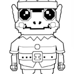 coloriage Brainrots Noel pour enfants