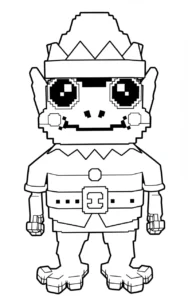 coloriage Brainrots Noel pour enfants