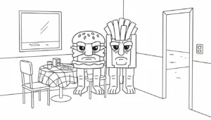 coloriage Burguro & Fryuro gratuit à imprimer
