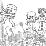coloriage Burguro & Fryuro pour enfant de 4 ans