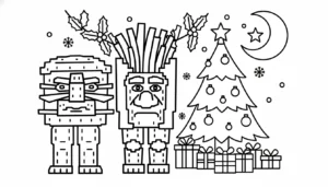 coloriage Burguro & Fryuro pour enfant de 6 ans