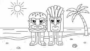 a imprimer coloriage Burguro & Fryuro gratuit
