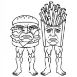 coloriage Burguro & Fryuro a dessiner en ligne