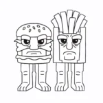 coloriage Burguro & Fryuro pour enfant a imprimer gratuit