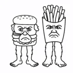 coloriage Burguro & Fryuro d