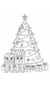 coloriage Burguro & Fryuro à imprimer kawaii