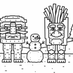 coloriage Burguro & Fryuro à imprimer pour enfant de 4 ans
