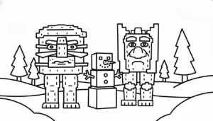 coloriage Burguro & Fryuro à imprimer pour enfants