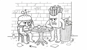 coloriage Burguro & Fryuro et decoupage