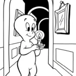 coloriage Casper educatif pour enfant