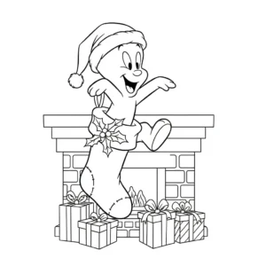 coloriage Casper et découpage à imprimer
