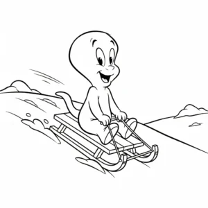 coloriage Casper à imprimer a4