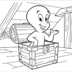 coloriage Casper pour enfants à imprimer