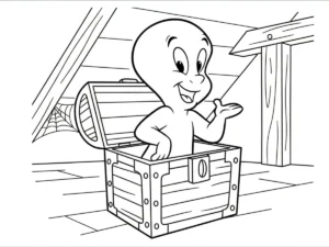coloriage Casper pour enfants à imprimer