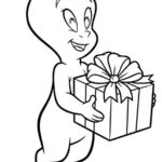 coloriage Casper et decoupage a imprimer gratuit