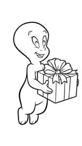 coloriage Casper et decoupage a imprimer gratuit