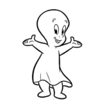 coloriage Casper à imprimer pdf gratuit