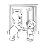 coloriage Casper à imprimer pour enfant de 2 ans