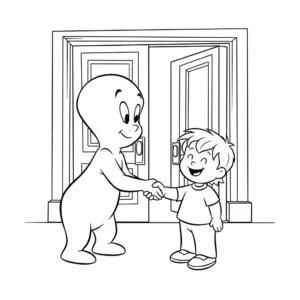coloriage Casper à imprimer pour enfant de 2 ans