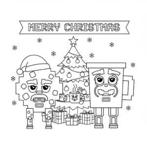coloriage Cooki & Milki Brainrot a imprimer gratuitement