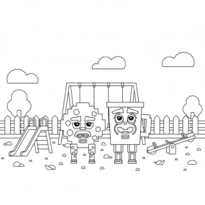 coloriage Cooki & Milki Brainrot d