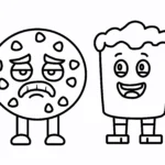 coloriage Cooki & Milki Brainrot de pour enfants