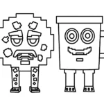 image de coloriage Cooki & Milki Brainrot pour enfant