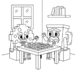 coloriage Cooki & Milki Brainrot a dessiner et imprimer
