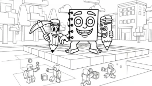 coloriage Cuadramat & Pakrahmatmamat pour enfants a imprimer gratuit
