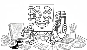 coloriage Cuadramat & Pakrahmatmamat pour enfant de 7 ans