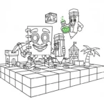 coloriage Cuadramat & Pakrahmatmamat pour enfant de 6 ans