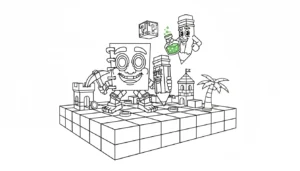coloriage Cuadramat & Pakrahmatmamat pour enfant de 6 ans