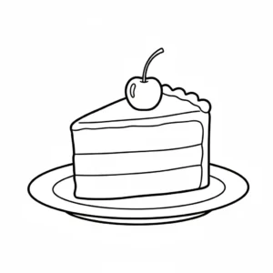 coloriage Dessert pour enfant de 6 ans