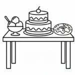 coloriage Dessert pour enfant gratuit