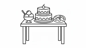 coloriage Dessert pour enfant gratuit