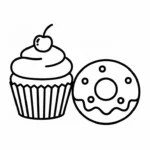 coloriage Dessert à imprimer a4