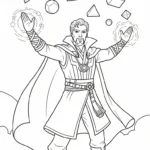 coloriage Doctor Strange pour enfant de 5 ans