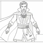 coloriage Doctor Strange et dessin a imprimer