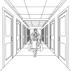 coloriage Doctor Strange à imprimer pour enfant de 8 ans