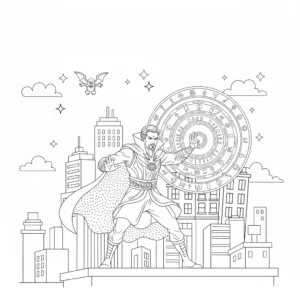 coloriage Doctor Strange à imprimer pdf gratuit