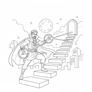 image de coloriage Doctor Strange pour enfant