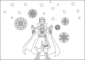 coloriage Doctor Strange à imprimer