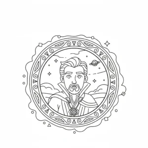 coloriage Doctor Strange pour enfants a imprimer gratuit