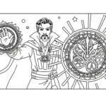 coloriage Doctor Strange pour enfant de 2 ans