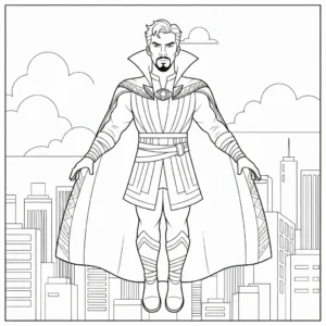 coloriage Doctor Strange à imprimer pour enfant de 10 ans